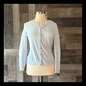 New York & Company light blue button up cardigan Xkarge preppy gorpcore winter